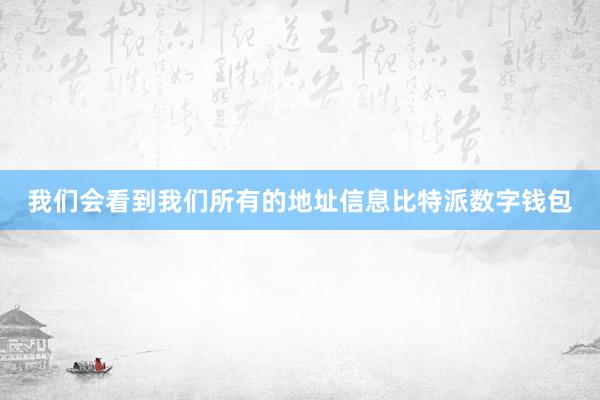 我们会看到我们所有的地址信息比特派数字钱包