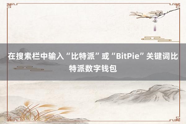 在搜索栏中输入“比特派”或“BitPie”关键词比特派数字钱包