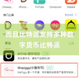 而且比特派支持多种数字货币比特派