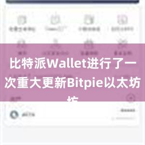 比特派Wallet进行了一次重大更新Bitpie以太坊